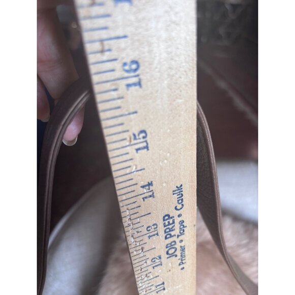 The Sak Brown Genuine Leather Shoulder Bag Classic Elegant Style - Picture 13 of 14